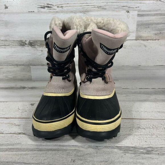 Ozark Trail‎ Womens Griz 09 Black Taupe Lace Up Round Toe Snow Duck Boots Size 6 - Picture 4 of 9